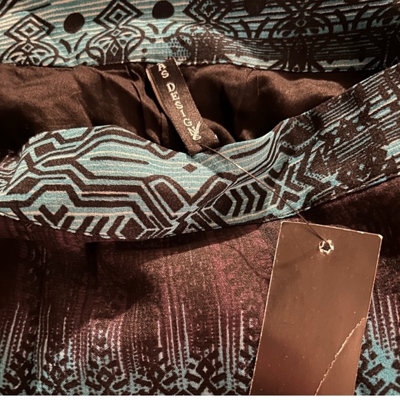 💜 CLEARANCE KAS DESIGNS NWT Teal and black sheer bohemian maxi skirt. Size S - Picture 5 of 7